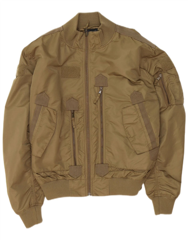 Mil-Tec Chaqueta de aviador de vuelo para hombre UK 42 XL Caqui Nylon