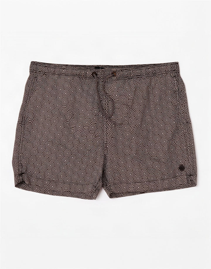 Superdry Bañador Hombre XL Negro Geométrico Poliéster