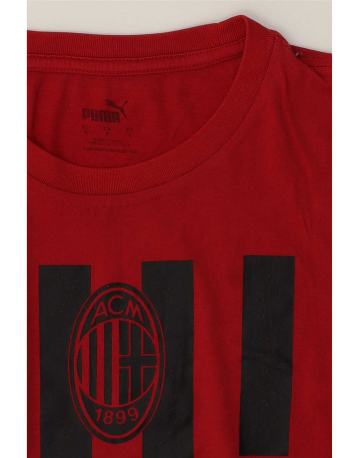 Puma Camiseta gráfica AC Milan para hombre, talla pequeña, color rojo