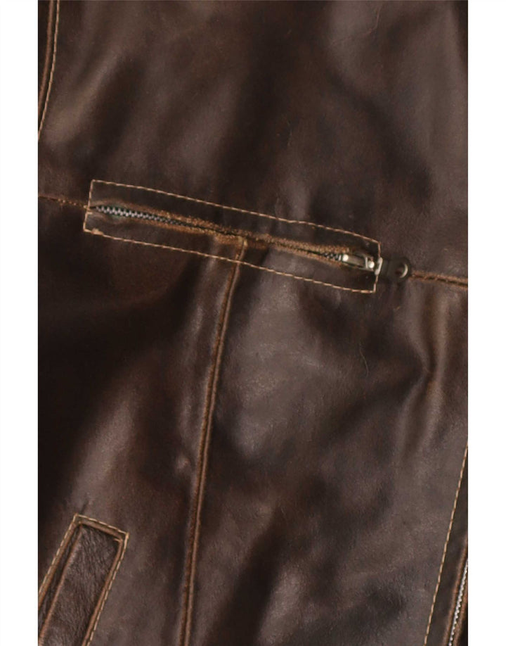 Conbipel Chaqueta de cuero para hombre IT 50 Large Brown