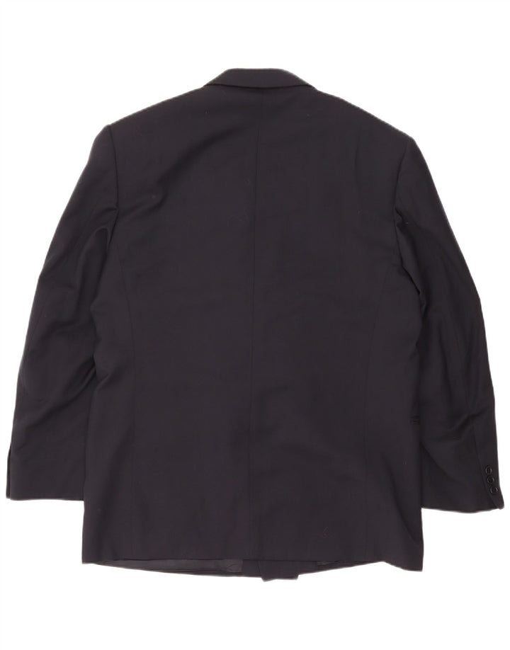 Cerruti 1881 Chaqueta tipo blazer de doble botonadura para hombre de lana azul marino medio