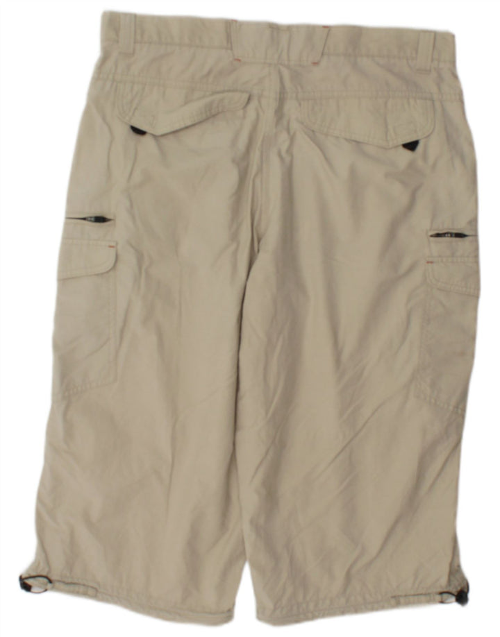 Marks & Spencer Bermudas para hombre con corte regular y pantalones cortos tipo cargo W34 L, color beige