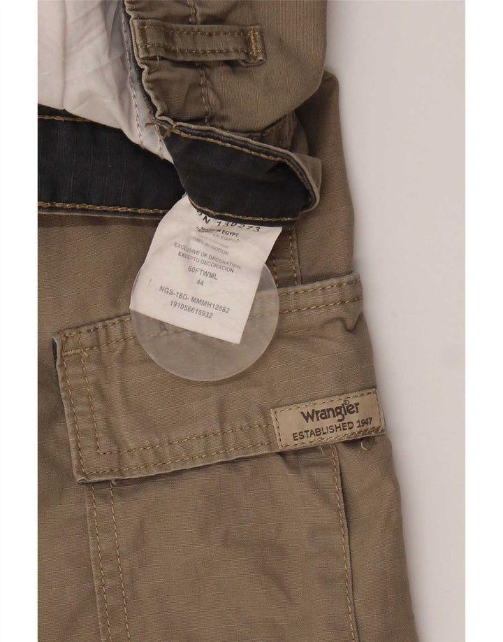 Wrangler Pantalones cortos cargo para hombre W44 2XL Algodón marrón