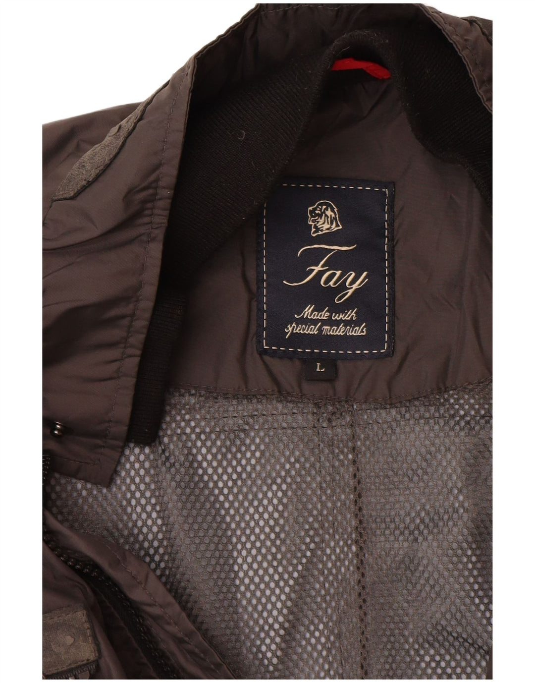 Fay Chaqueta Bomber para Mujer UK 46 Grande Poliamida Marrón