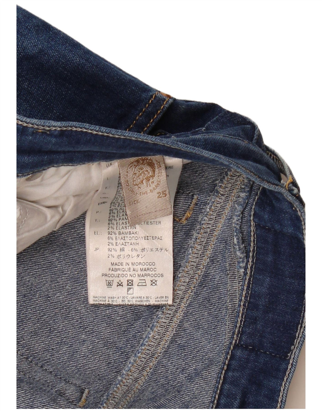 DIESEL Womens Slim Jeans W25 L26 Blue Cotton