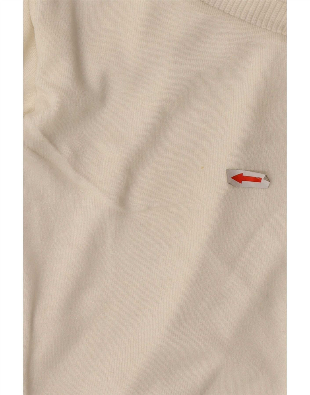 Massimo Dutti Jersey Corto con Cuello en V para Mujer UK 12 Medium Off White