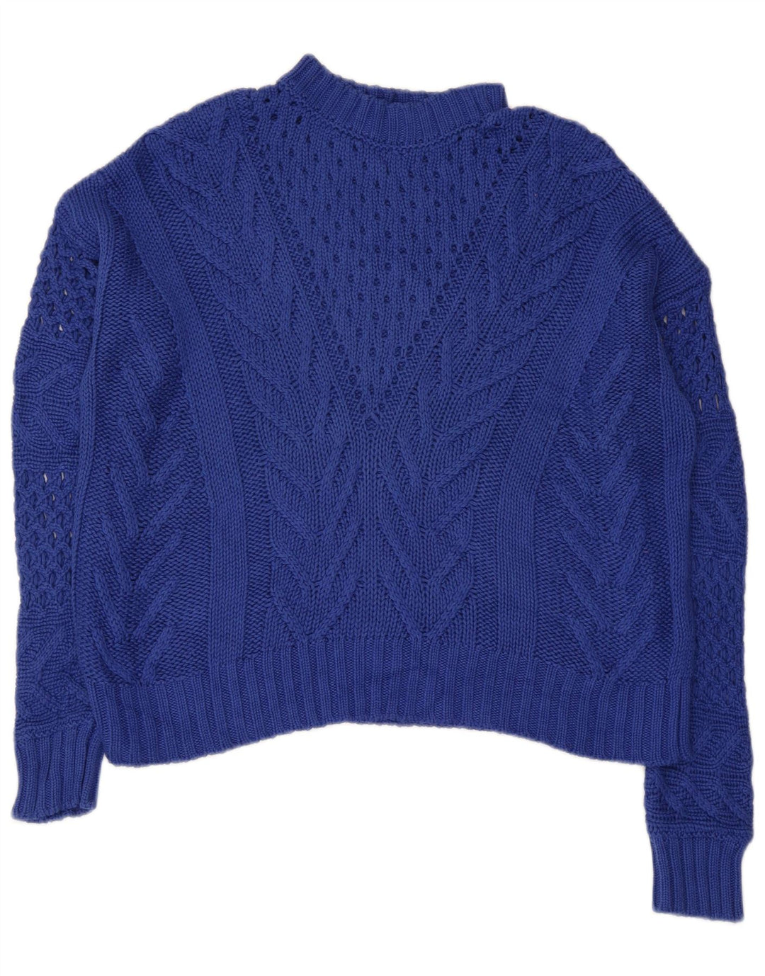 GUESS Suéter extragrande con cuello de tortuga para mujer UK 10 Small Azul marino