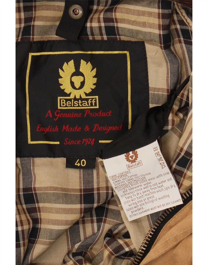 Belstaff Chaqueta de algodón encerado para hombre Reino Unido 40 Marrón grande