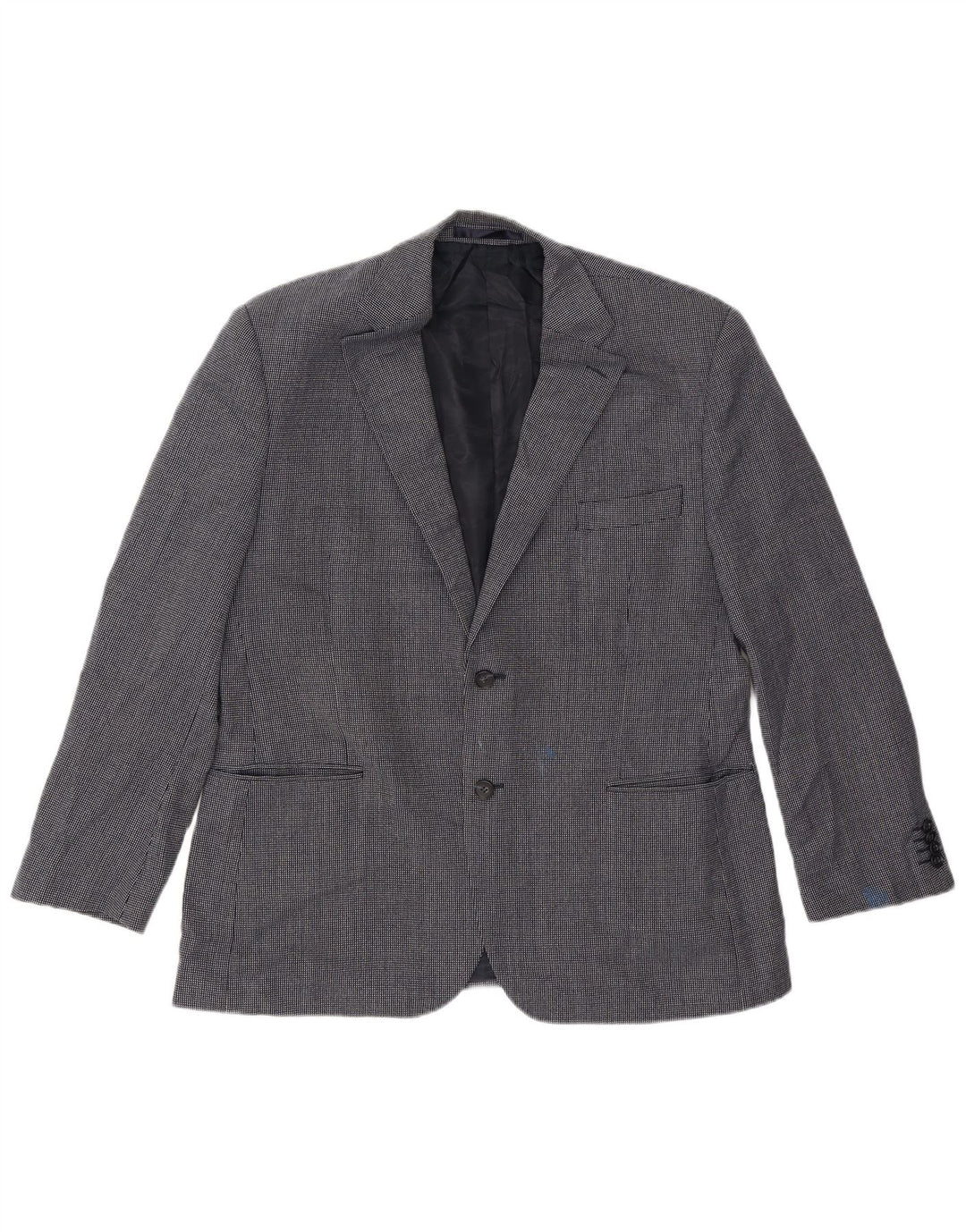 Marks & Spencer Chaqueta tipo blazer corta para hombre UK 42 Large Azul marino manchado