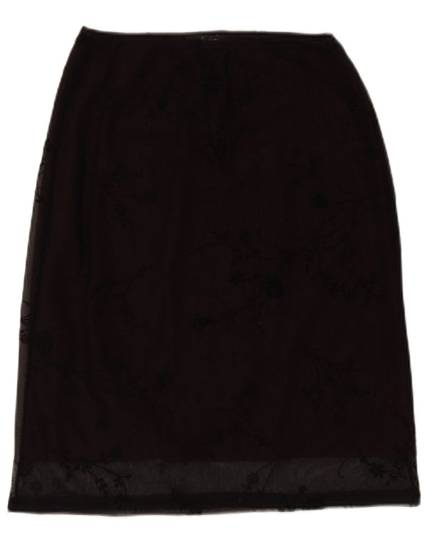 Falda midi para mujer St. Bernard UK 14/16 Large W34 Poliéster floral negro