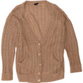 Topshop Suéter tipo cárdigan extragrande para mujer Reino Unido 12 Acrílico beige medio