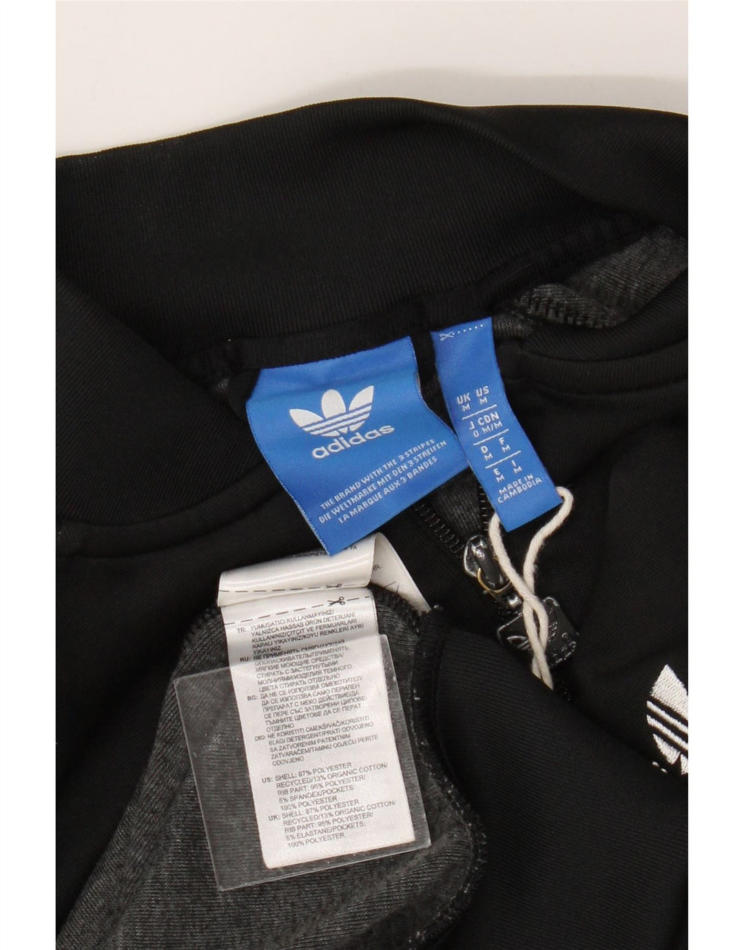Adidas - Chaqueta de chándal para mujer, talla 40, talla mediana, poliéster negro