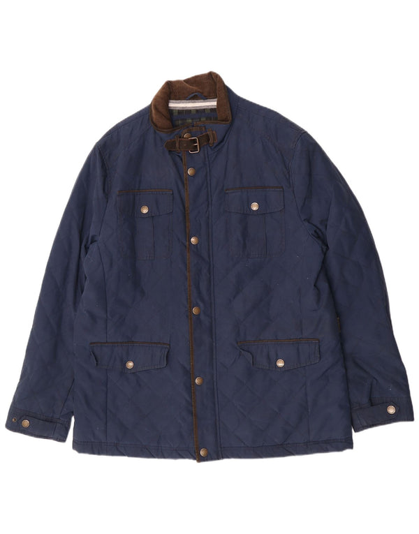 Crew Clothing Chaqueta acolchada para hombre UK 46 3XL Algodón azul marino