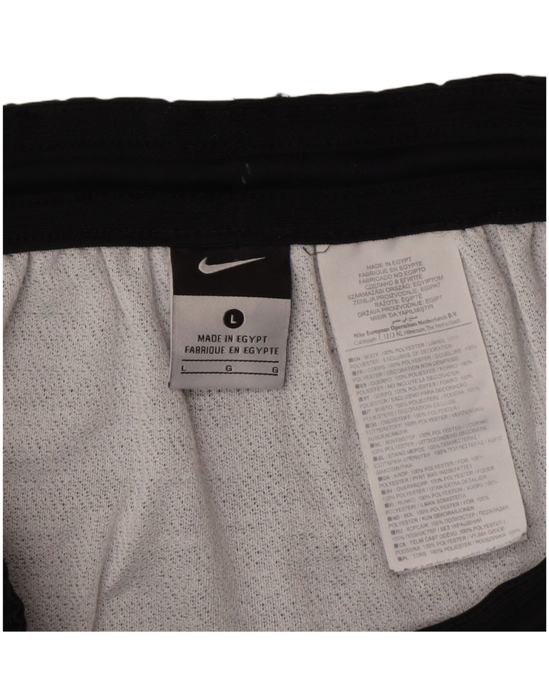 Pantalones cortos deportivos NIKE para hombre, poliéster negro grande