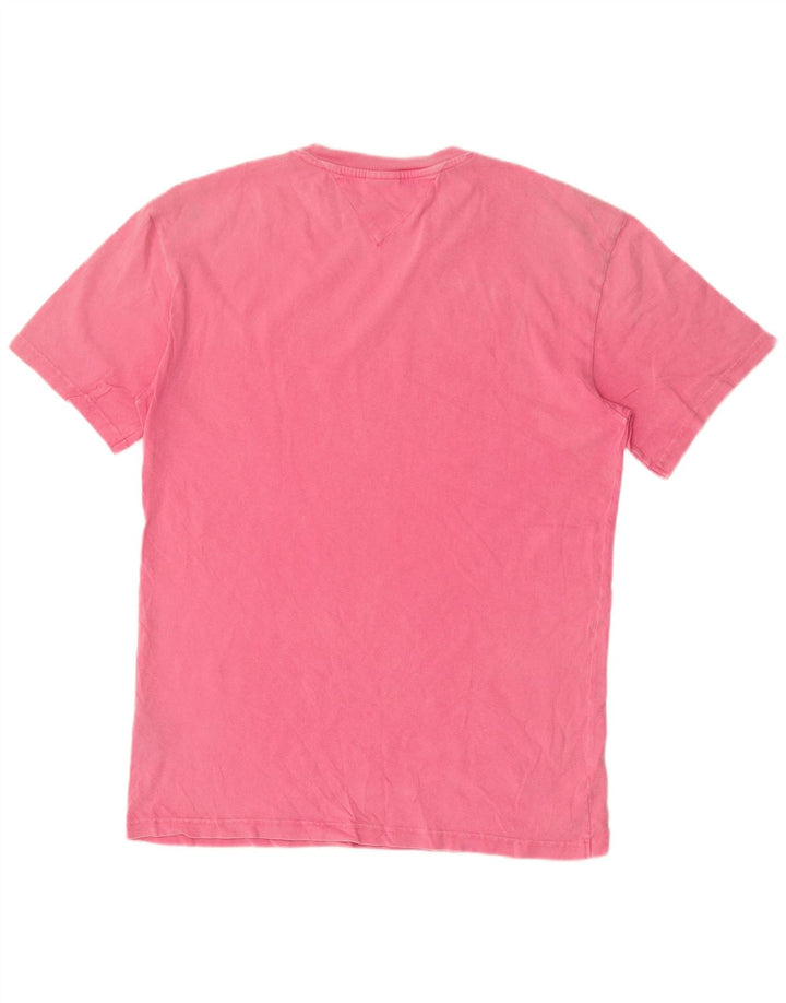 Tommy Hilfiger Camiseta gráfica para hombre Top Medium Pink