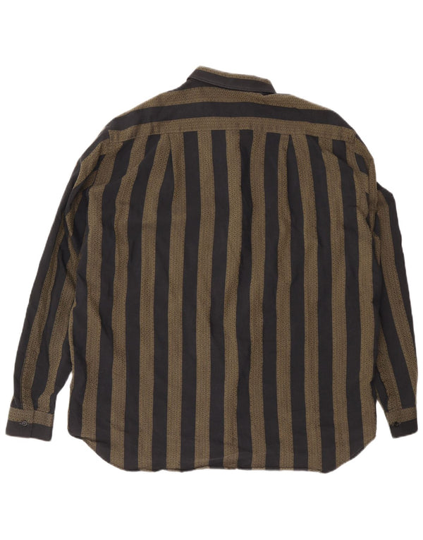 Camisa VINTAGE Hombre XL Gris Rayas