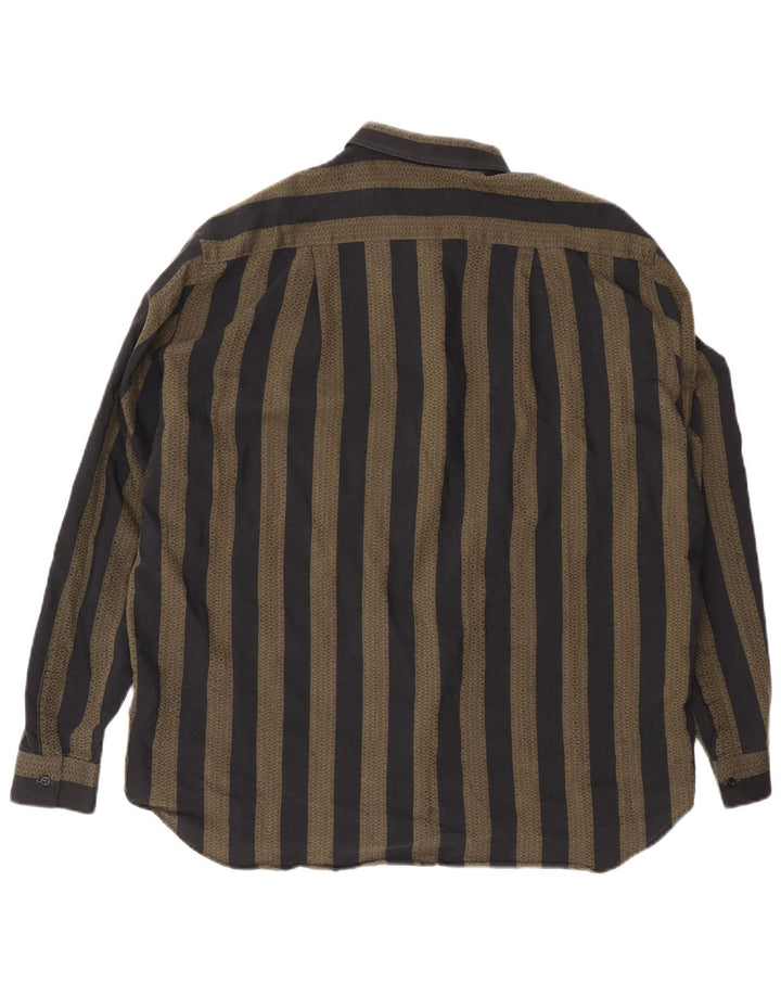 Camisa VINTAGE Hombre XL Gris Rayas
