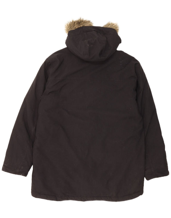 Adidas Abrigo acolchado con capucha para hombre UK 40 Large Nylon negro