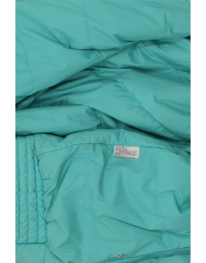 VINTAGE Womens Windbreaker Jacket UK 12 Medium Turquoise Polyester Vintage Vintage and Second-Hand Vintage from Messina Hembry 