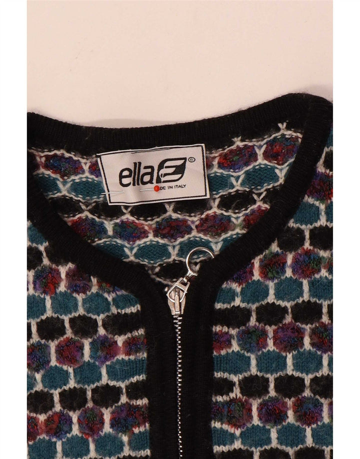 Ella - Cárdigan para mujer, talla 40, talla grande, multicolor, geométrico