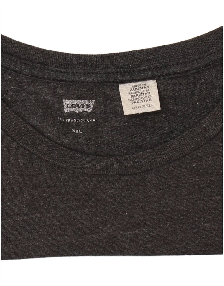 LEVI'S Camiseta gráfica para hombre Top 2XL Gris