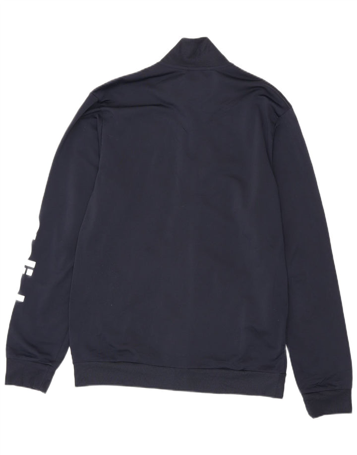 Adidas - Chaqueta de chándal gráfica para hombre, talla 40/42, talla mediana, azul marino