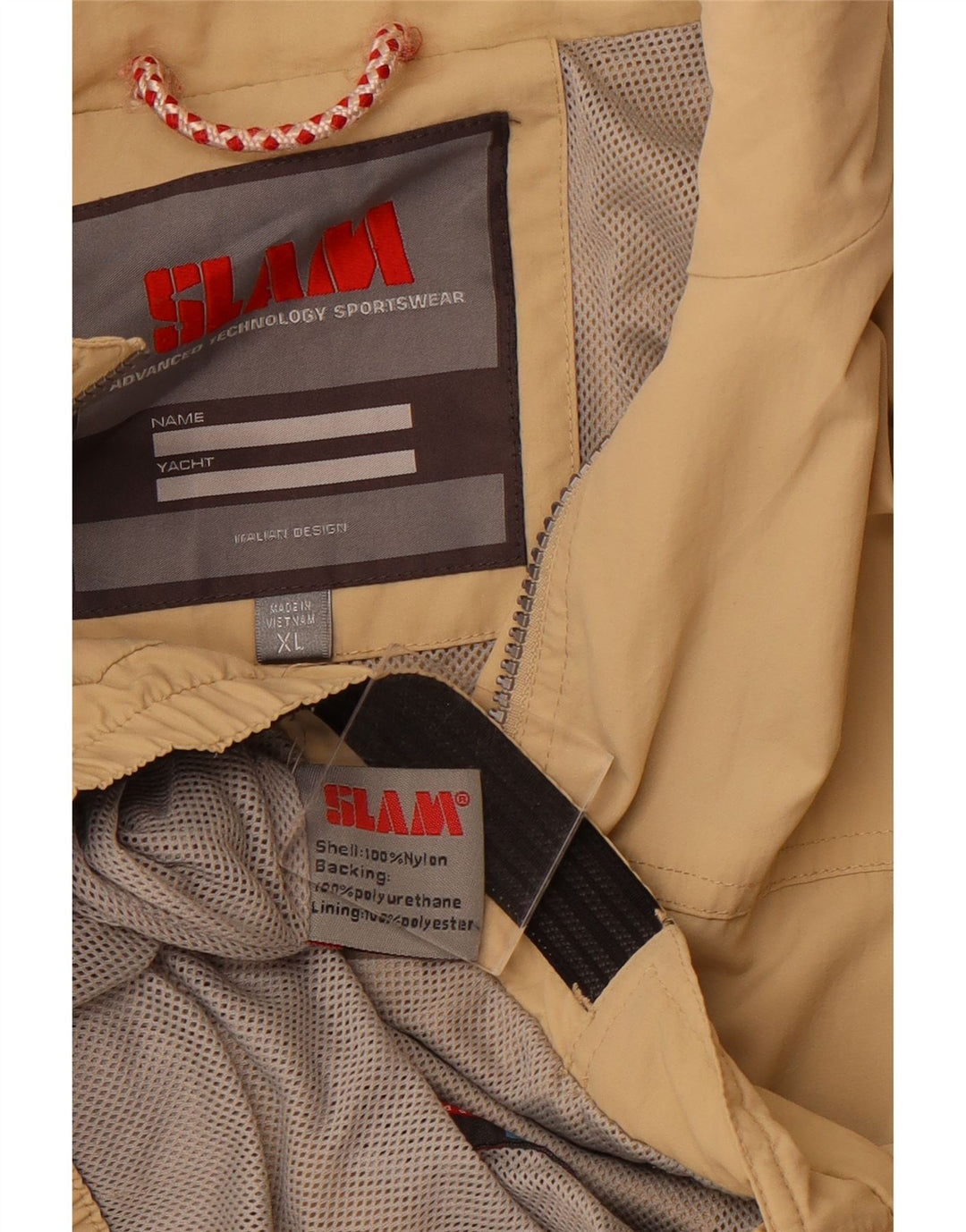 SLAM Chubasquero Hombre UK 42 XL Nylon Beige