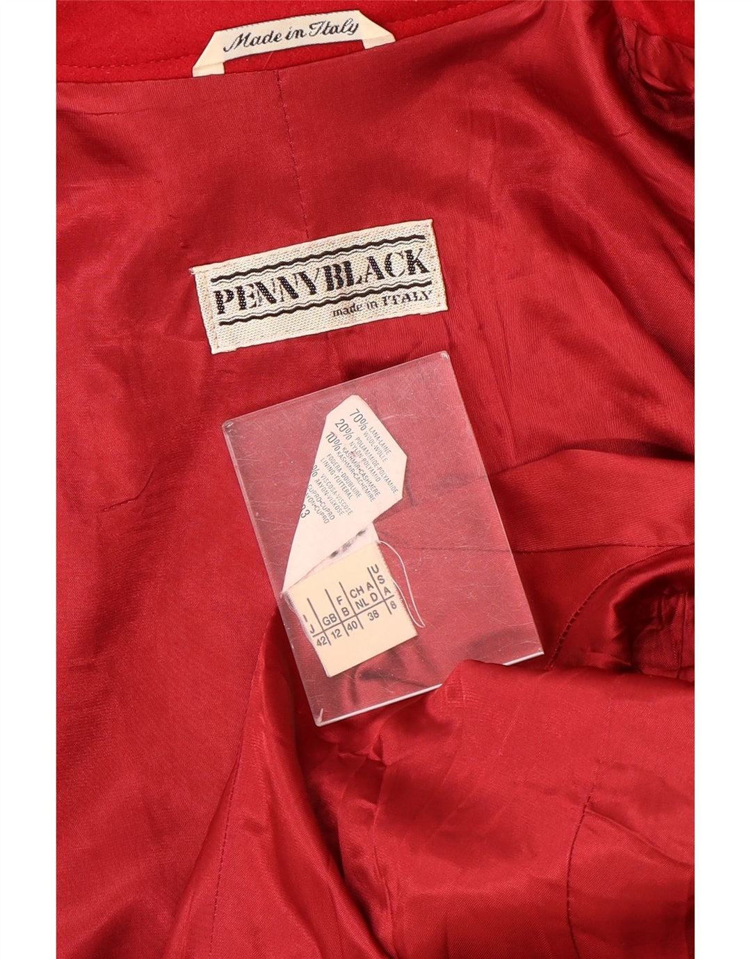 Penny Black Chaqueta tipo blazer de 3 botones para mujer Reino Unido 40 Lana roja mediana