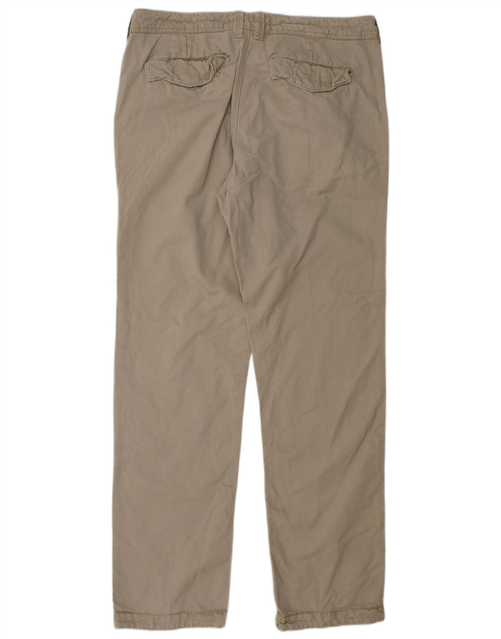 FAT FACE Pantalón chino recto para hombre W34 L33 Algodón beige