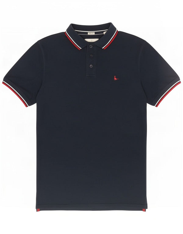 Polo Jack Wills para hombre de algodón a rayas azul marino medio