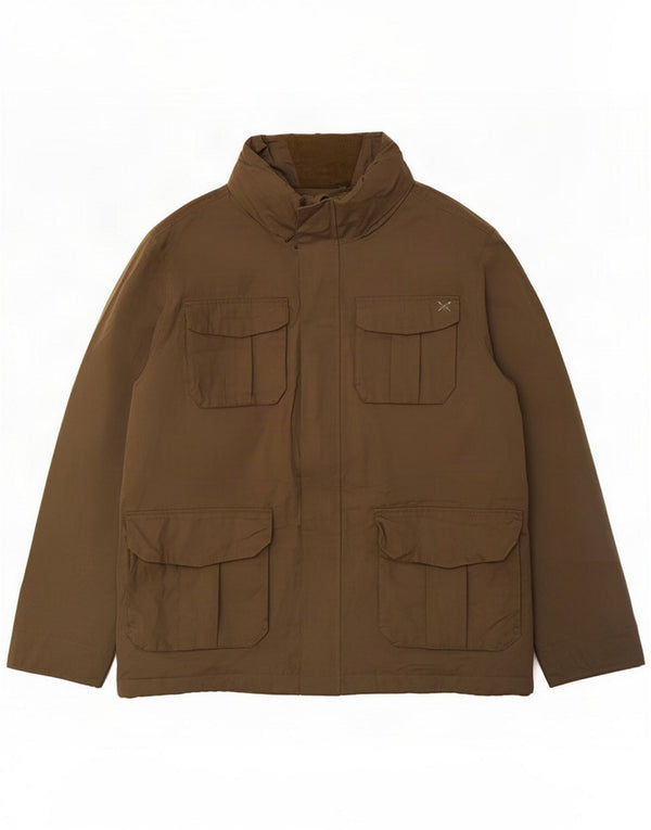 Crew Clothing Chaqueta utilitaria para hombre UK 46 3XL Caqui Poliéster