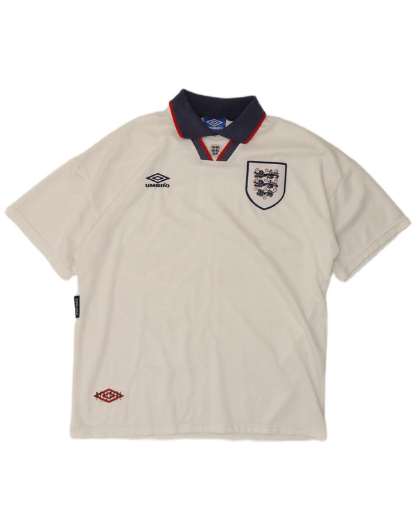 Camiseta Umbro Inglaterra Local 1993-1995 Hombre XL Blanco Sports