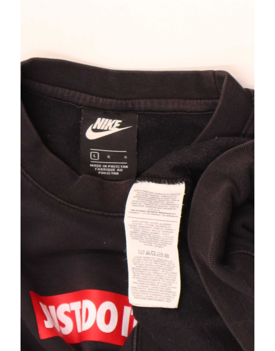 Nike - Sudadera con gráfico para hombre, talla grande, algodón negro