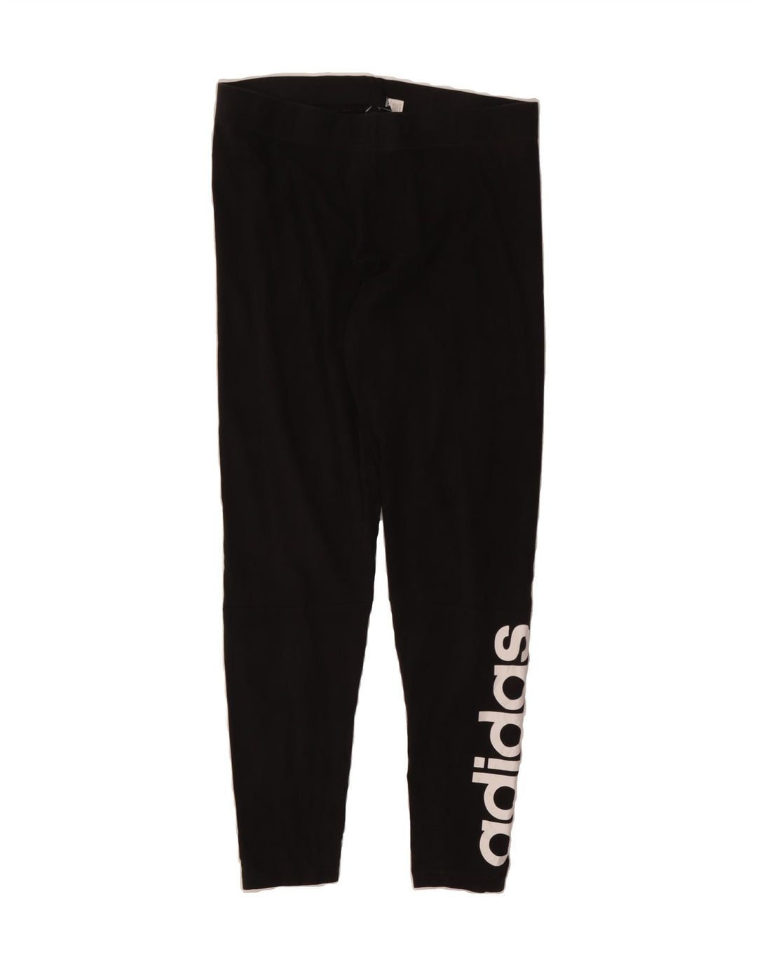 ADIDAS Womens Graphic Leggings UK 14 Medium  Black Vintage Adidas and Second-Hand Adidas from Messina Hembry 
