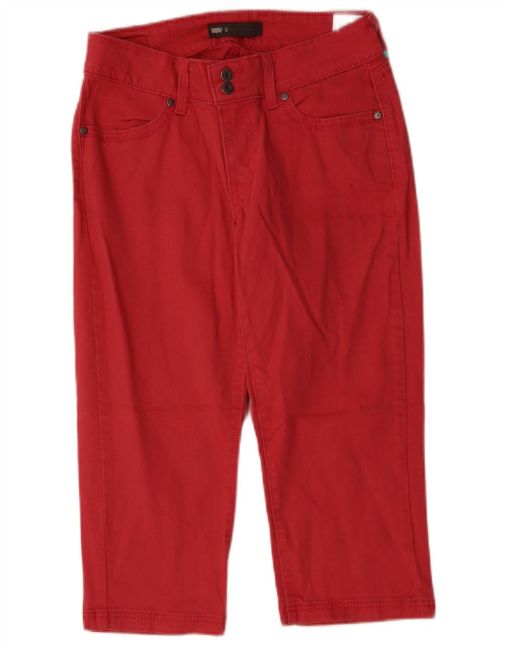 LEVI'S Capri Jeans para Mujer US 8 Mediano W28 L19 Algodón Rosa