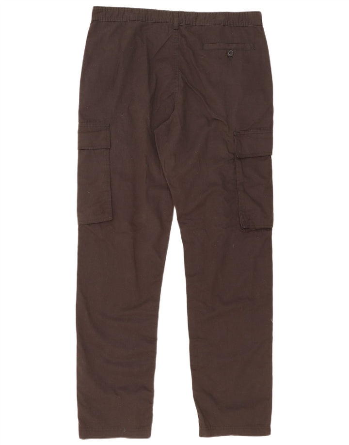 French Connection Pantalones cargo rectos para hombre W34 L33 Algodón gris