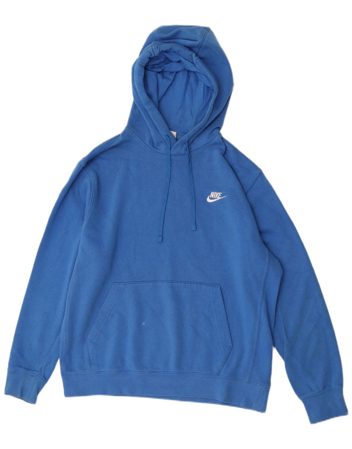 Nike Jersey con capucha para hombre, talla grande, algodón azul