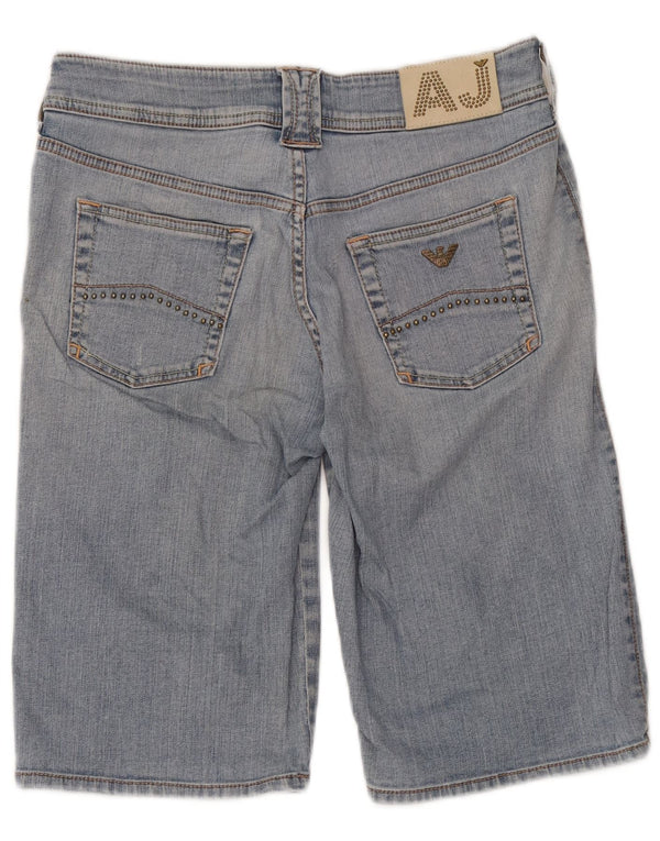Shorts Vaqueros Mujer Armani W28 Algodón Azul Medio