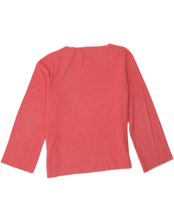 Zara Mujer Top Extragrande Manga Larga UK 46 Grande Algodón Rosa