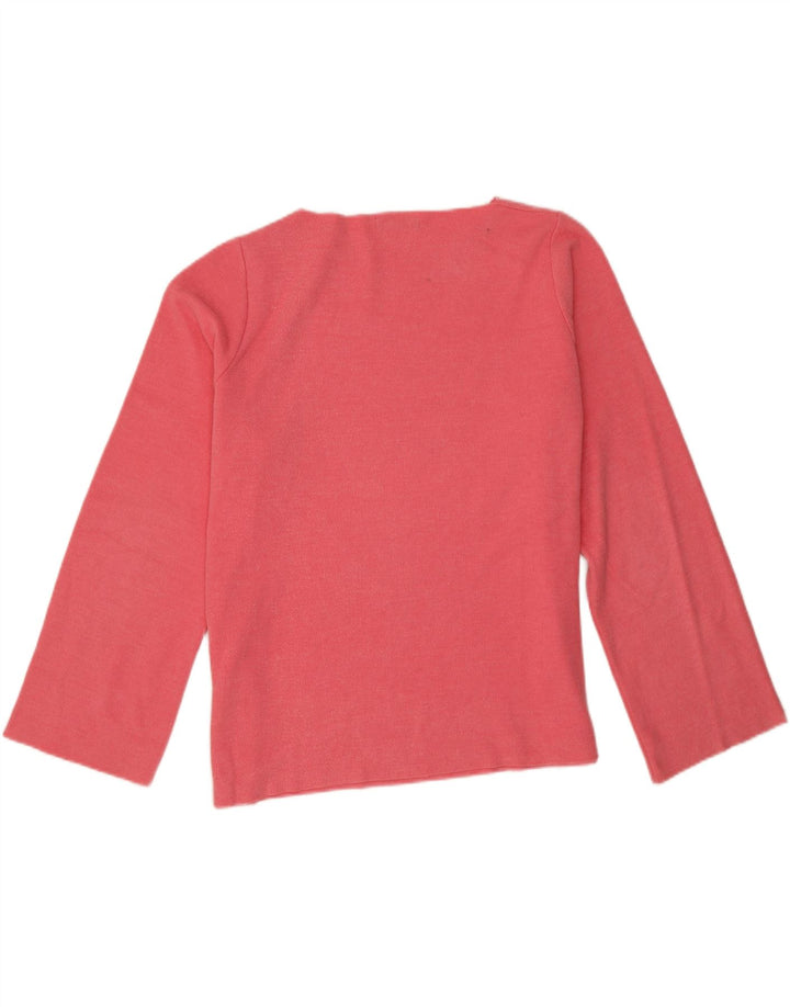 Zara Mujer Top Extragrande Manga Larga UK 46 Grande Algodón Rosa