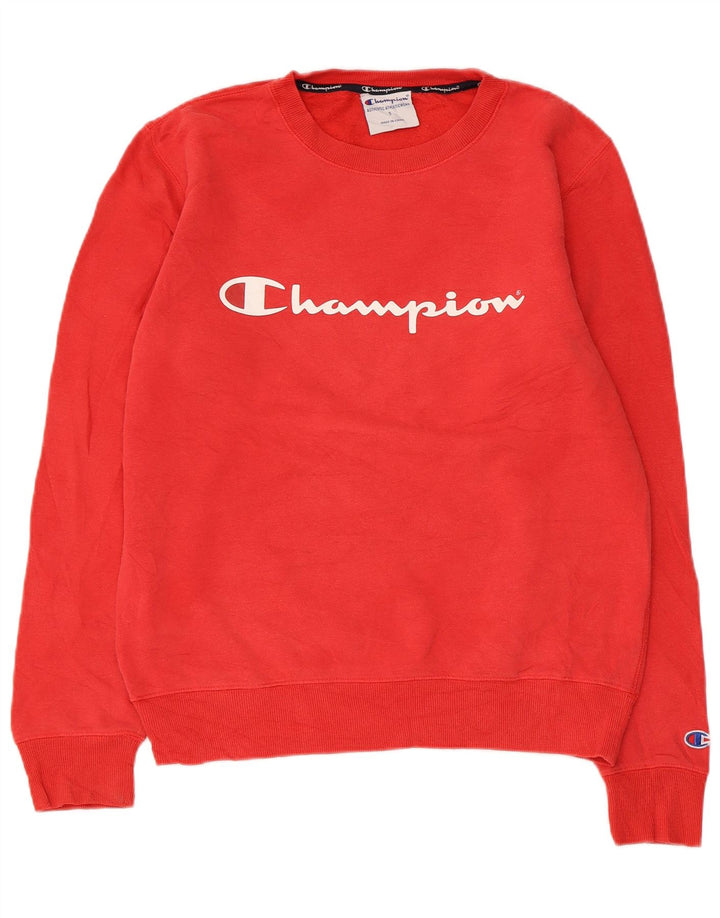Champion Sudadera Gráfica para Hombre Jersey Pequeño Algodón Rojo