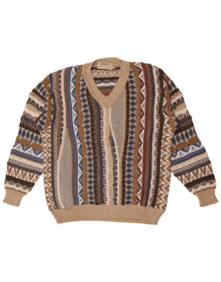 Sevres Jersey con cuello en V para hombre IT 50 Medium multicolor geométrico