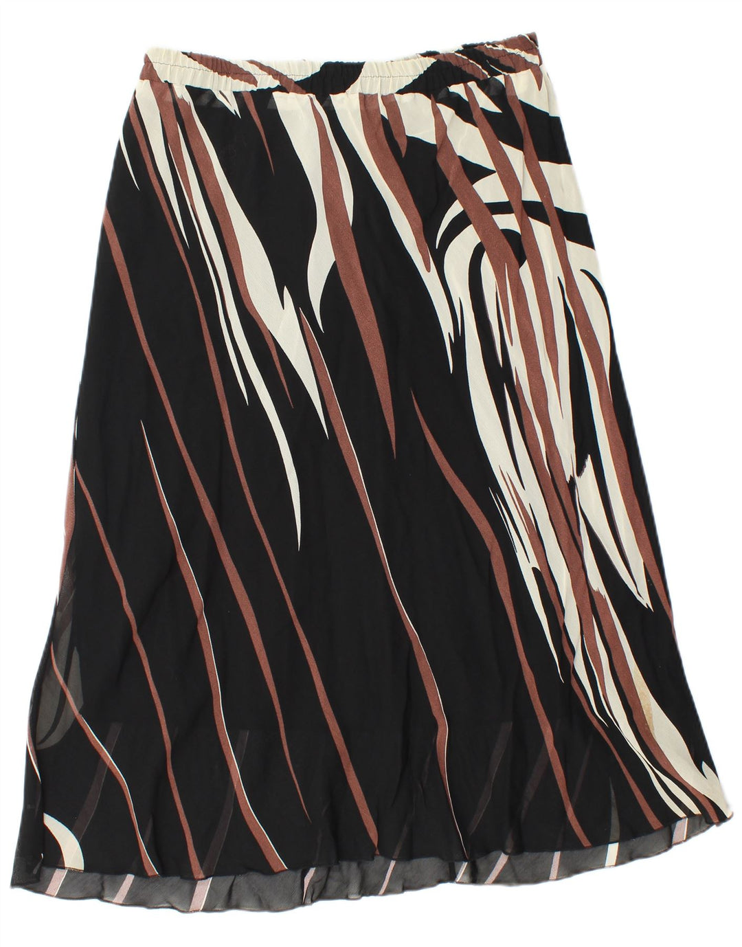 Vintage mujer A-Line falda W30 medio negro rayas