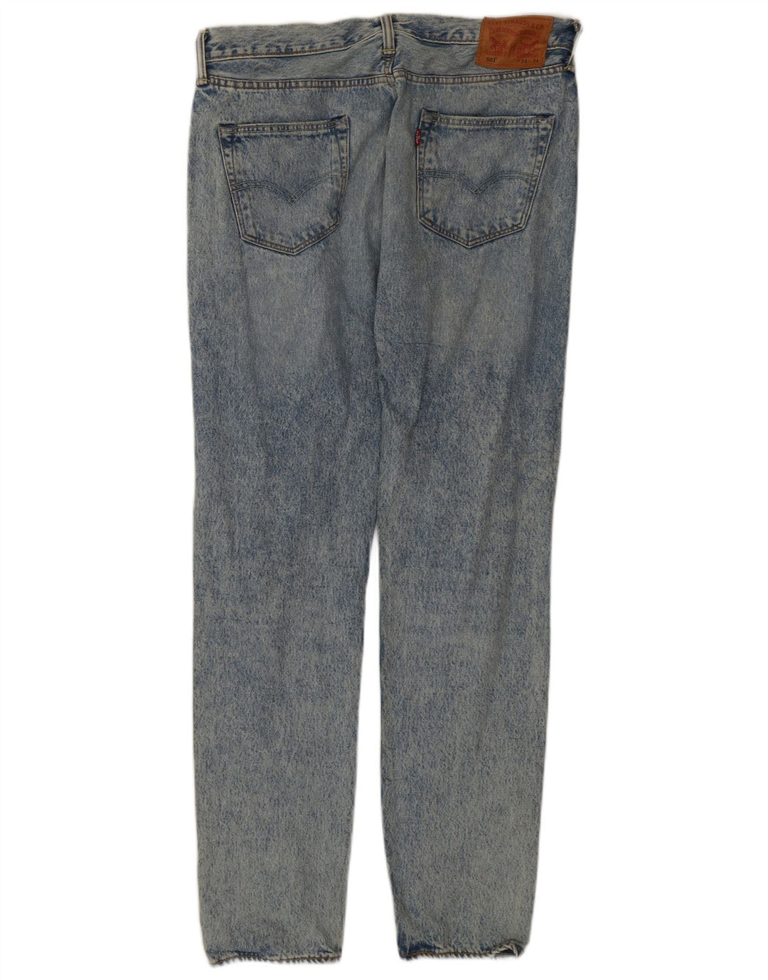 Levi's Jeans rectos desgastados 501 para hombre W34 L34 Algodón azul