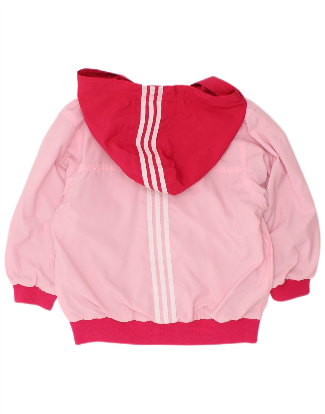 Adidas Chubasquero con capucha para niña 2-3 años Rosa Colorblock Poliéster