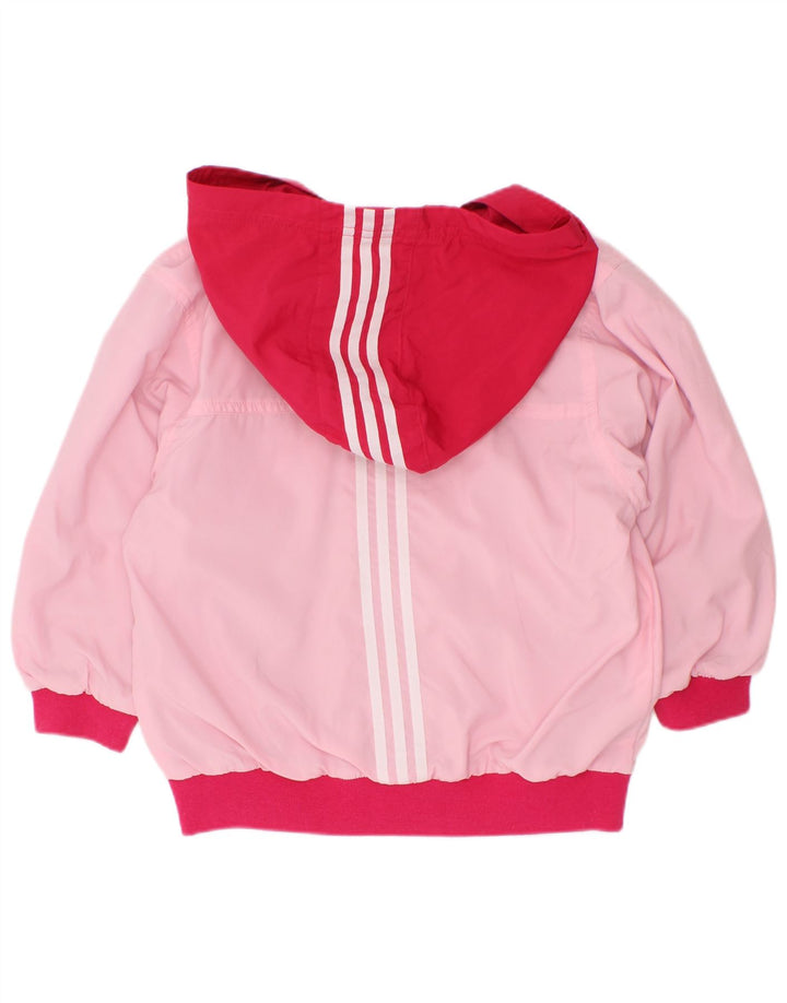 Adidas Chubasquero con capucha para niña 2-3 años Rosa Colorblock Poliéster