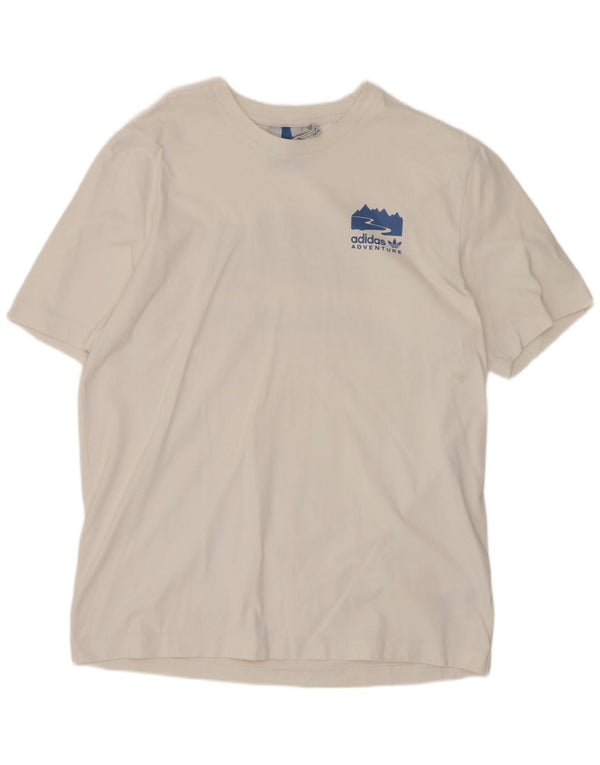 Camiseta Adidas Hombre Graphic Top Medium Blanco Deportes