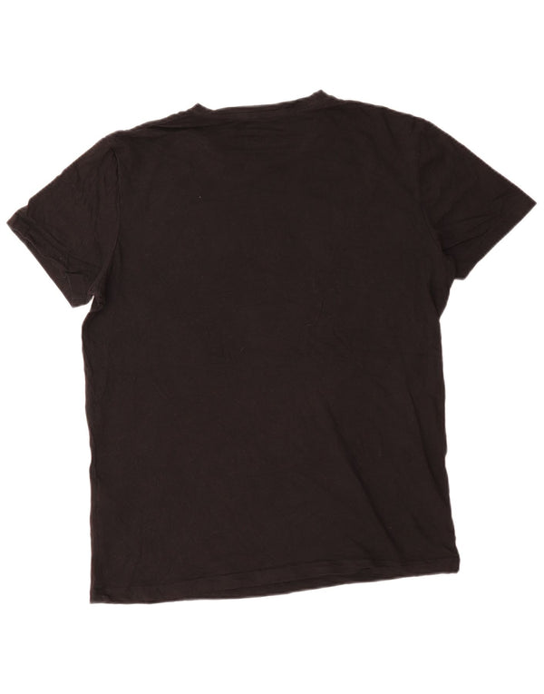 Jack & Jones - Camiseta gráfica para hombre, talla grande, algodón negro