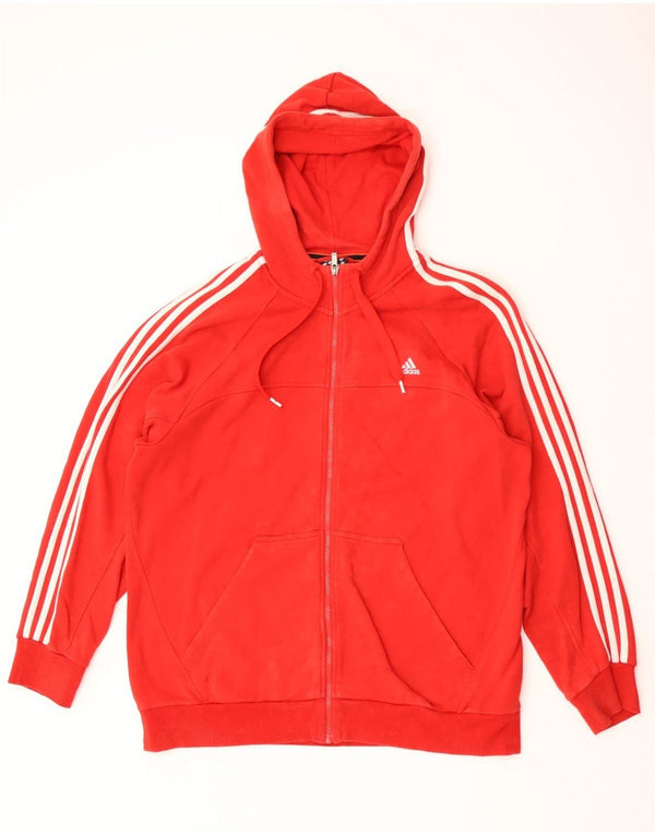 Adidas Sudadera con capucha y cremallera para hombre XL Algodón rojo