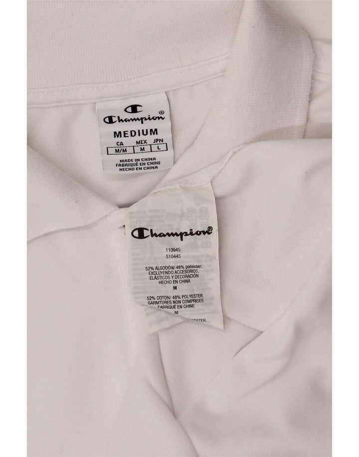 Champion Polo para mujer UK 12 Medium White Cotton